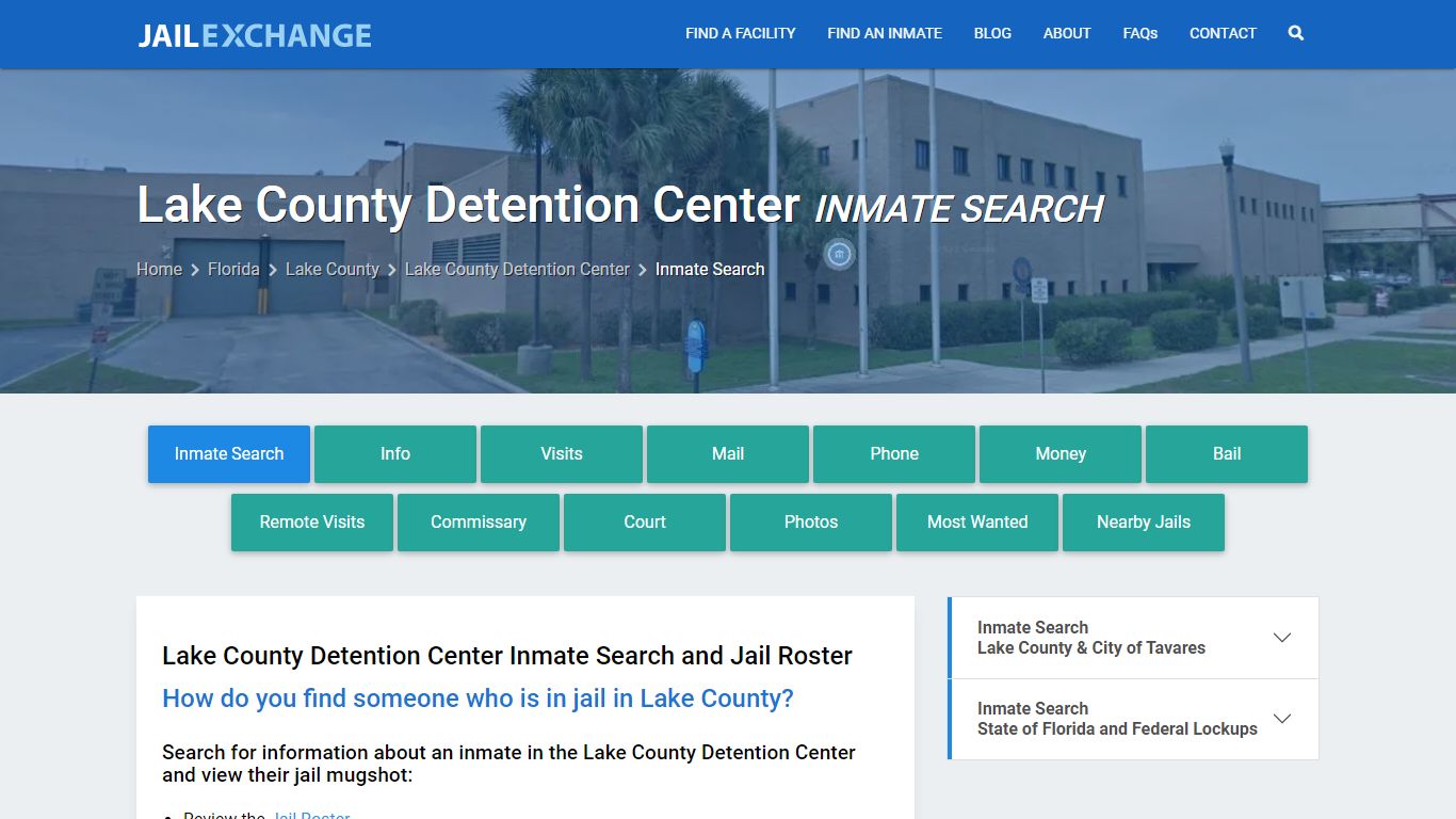 Lake County Detention Center Inmate Search - Jail Exchange
